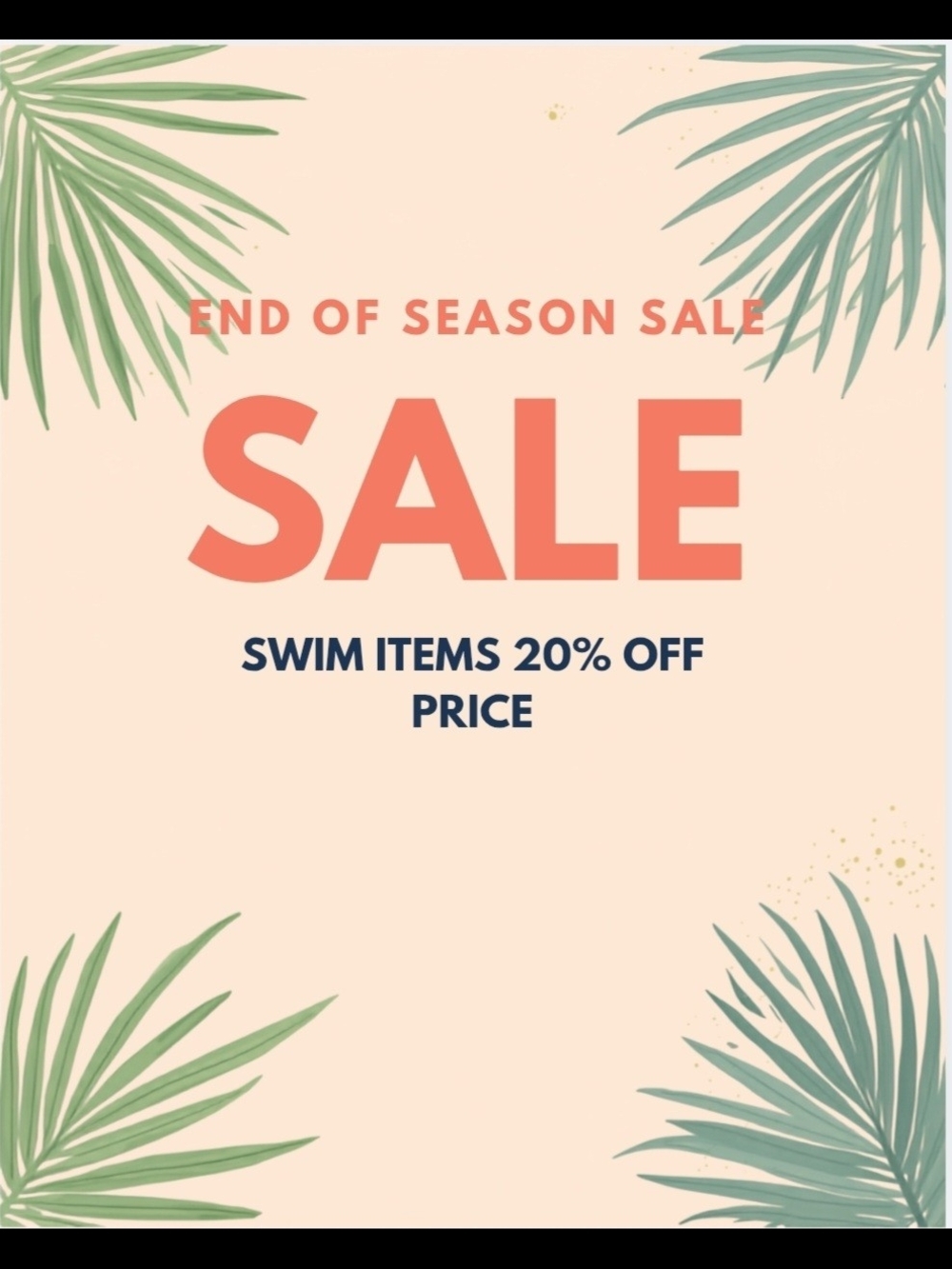 End Of Season Sale!!!